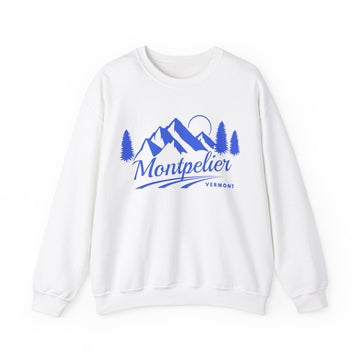 Buy white Montpelier, Vermont Sweatshirt - Unisex Mountain Montpelier Sweatshirt