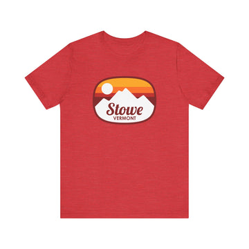 Buy heather-red Stowe, Vermont T-Shirt - Unisex Stowe Shirt
