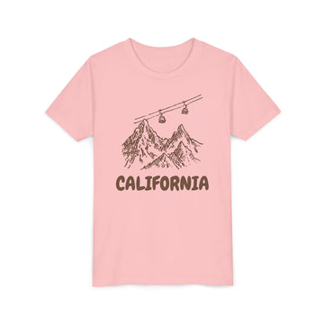 Buy pink California Youth T-Shirt — Vintage Gondola Ski Mountain Tee