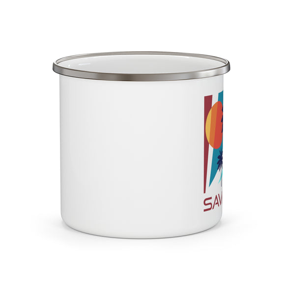 Savannah, Georgia Camp Mug - Retro Enamel Campfire Savannah Mug