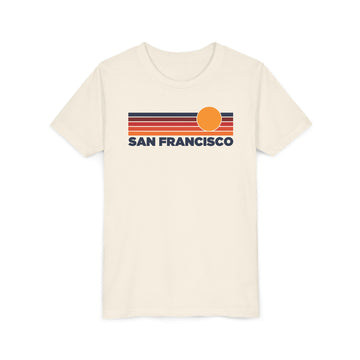 San Francisco, California Youth T-Shirt — Retro Sun Tee