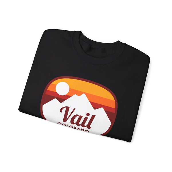 Vail, Colorado Sweatshirt - Unisex Retro Ombre Crewneck Vail Sweatshirt