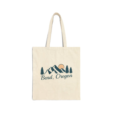 Bend, Oregon Cotton Canvas Tote Bag - 15" x 16"