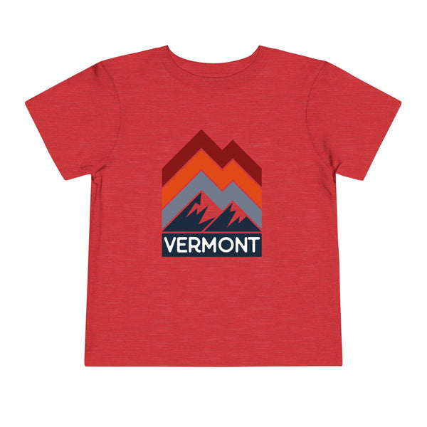 Vermont Toddler T-Shirt - Retro Palm Tree Unisex Toddler Vermont Shirt