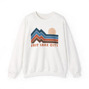 Salt Lake City, Utah Sweatshirt Retro Mountains, Salt Lake City Unisex Graphic Crewneck-1