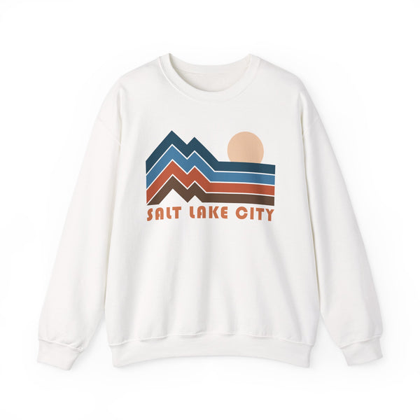 Salt Lake City, Utah Sweatshirt Retro Mountains, Salt Lake City Unisex Graphic Crewneck