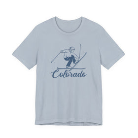 Buy light-blue Colorado T Shirt - Vintage Ski Graphic Colorado Tee