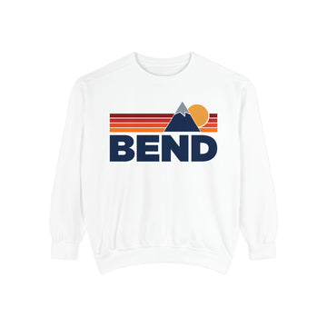 Buy white Bend, Oregon Mountain Stripes Sweatshirt | Comfort Colors - 100% Cotton