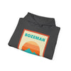 Bozeman, Montana Mountain Sun Hoodie - Unisex Hooded Sweatshirt, Travel Sweatshirt, Sunset