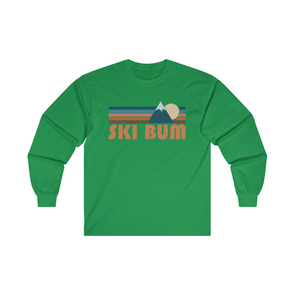 Ski Bum Long Sleeve Shirt - Retro Unisex Ski Bum Long Sleeve Tee