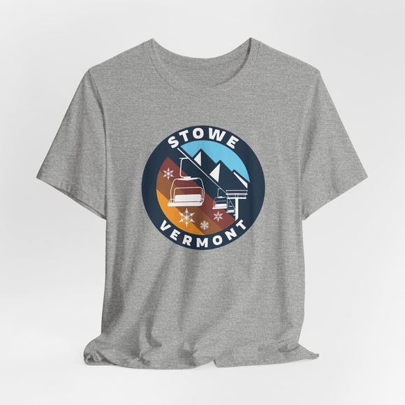 Stowe, Vermont T Shirt - Retro Ski Lift Tee