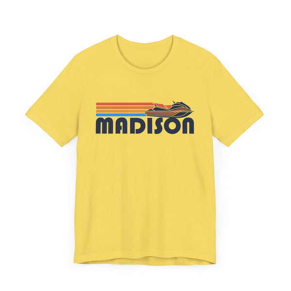 Madison, Wisconsin T Shirt - Retro Jetski PWC Graphic Tee