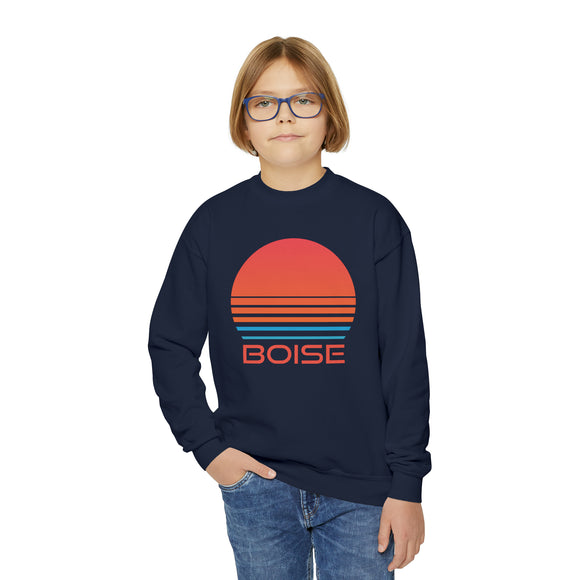 Boise, Idaho Youth Sweatshirt - Unisex Kid's Boise Crewneck Sweatshirt