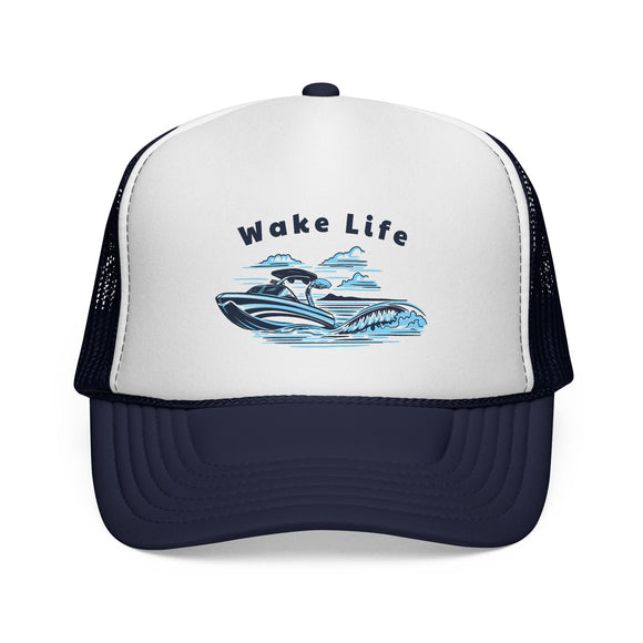 Wake Life Wakeboard Boat Trucker Hat