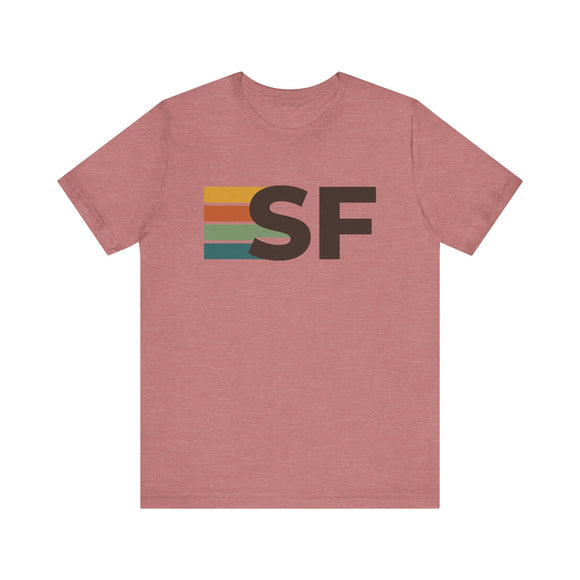 San Francisco, California tee - SF t shirt retro stripes