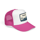 Alaska Retro Mountain Foam Trucker Hat — Vintage Snowflake-9