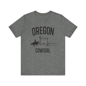 Buy deep-heather Oregon Cowgirl Graphic Tee