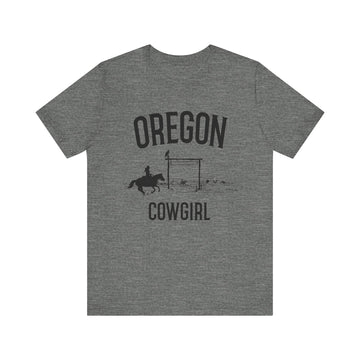 Buy deep-heather Oregon Cowgirl Graphic Tee