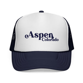 Buy dark-navy Aspen, Colorado Retro Trucker Hat