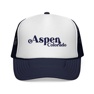 Buy dark-navy Aspen, Colorado Retro Trucker Hat