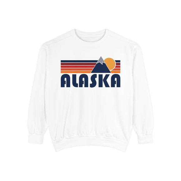 Alaska Mountain Stripes Sweatshirt | Comfort Colors - 100% Cotton
