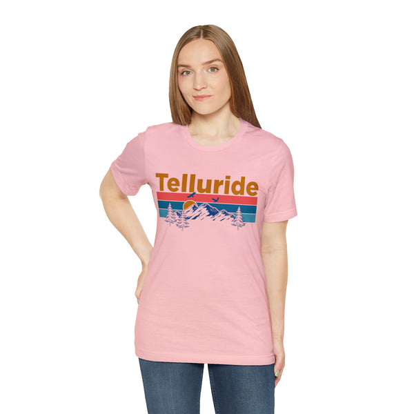 Telluride, Colorado Shirt - Mountain Sunset Unisex Telluride T-Shirt