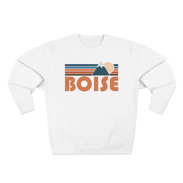 Buy white Premium Boise, Idaho Retro Mountain Graphic Sweatshirt