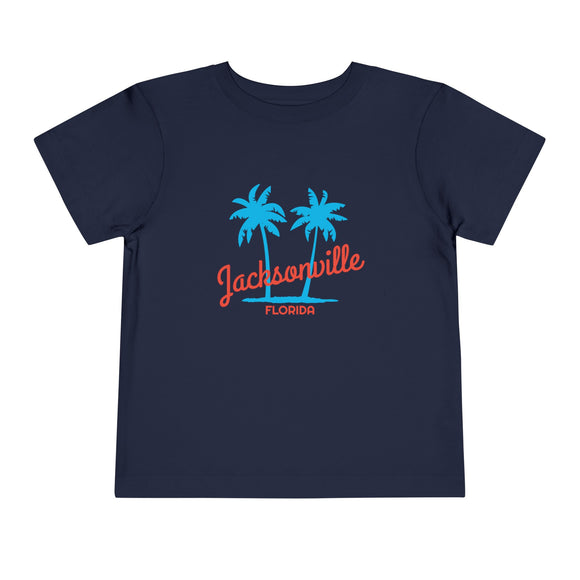 Jacksonville, Florida Toddler T-Shirt - Retro Palm Tree Toddler Jacksonville Shirt