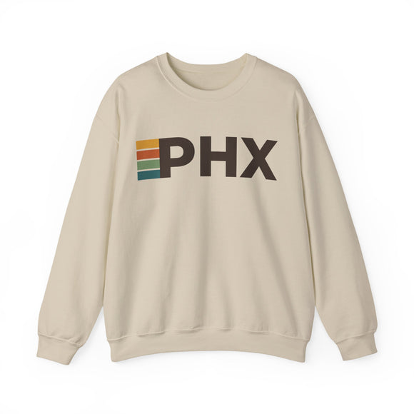 Phoenix, Arizona PHX Retro Stripe Sweatshirt