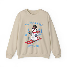 Jackson Hole, Wyoming Sweatshirt - Ski Snowman Graphic Crewneck - 0