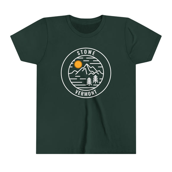Stowe, Vermont Youth Shirt - Retro Mountain Stowe Kid's T-Shirt