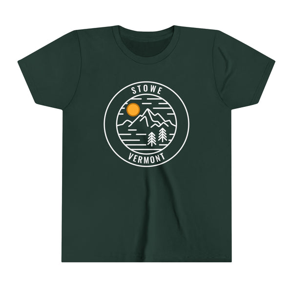 Stowe, Vermont Youth Shirt - Retro Mountain Stowe Kid's T-Shirt