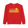 Indiana Toddler Sweatshirt - Retro Sun Indiana Toddler Crewneck Sweatshirt