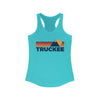 Truckee, California Women's Racerback Tank Top - Mountain Lover Sleeveless Shirt, Women's Truckee Hiking Tank