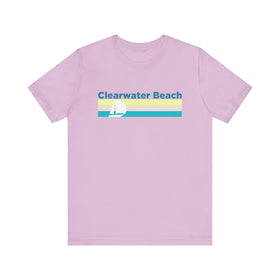 Buy lilac Clearwater Beach, Florida T Shirt - Sailboat Graphic Tee