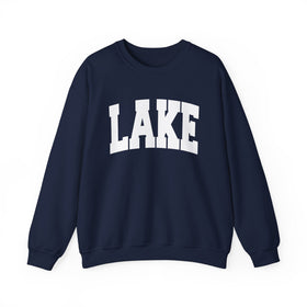 Buy navy Lake Sweatshirt - Unisex Graphic Crewneck