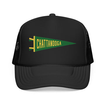 Chattanooga, Tennessee Pennant Trucker Hat — Retro Flag Foam Cap - 0