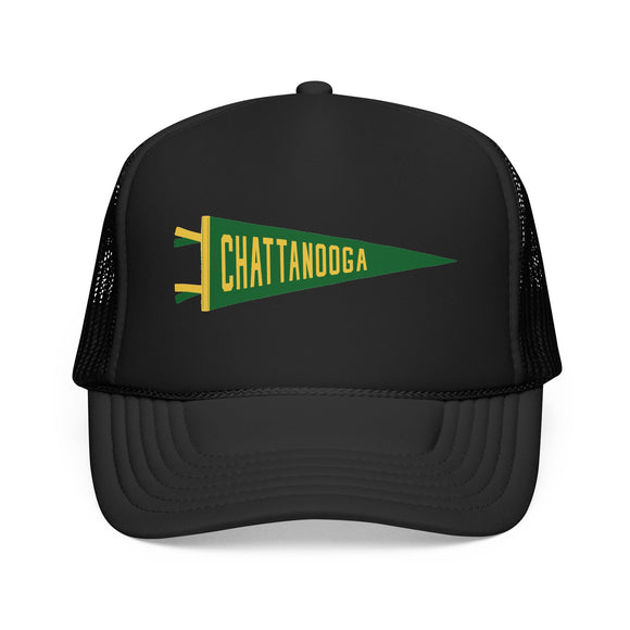 Chattanooga, Tennessee Pennant Trucker Hat — Retro Flag Foam Cap