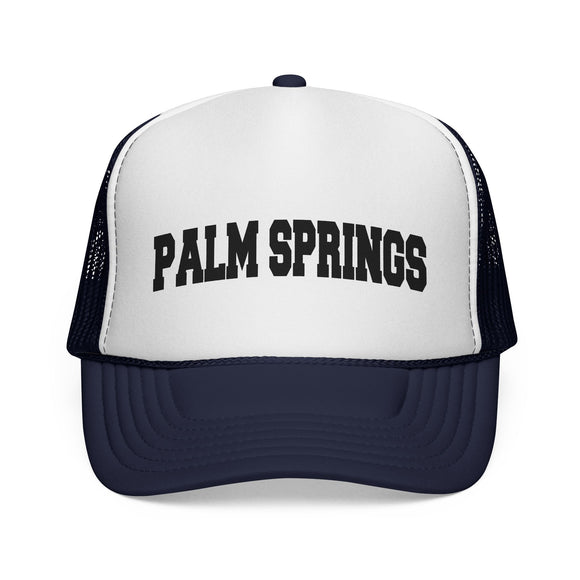 Palm Springs, California Collegiate Style Trucker Hat