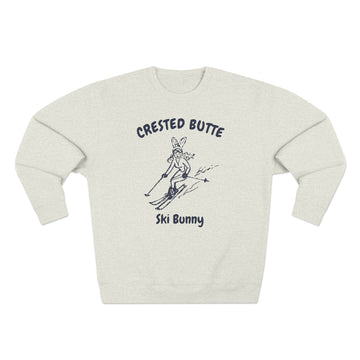 Buy oatmeal-heather Premium Crested Butte, Colorado Ski Bunny Sweatshirt