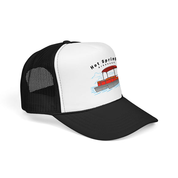 Hot Springs, Arkansas Trucker Hat - Pontoon Boat