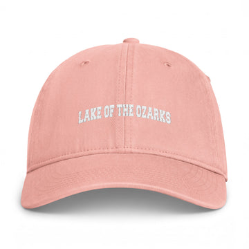 Buy peachy Lake of the Ozarks, Missouri Washed Baseball Cap - Vintage Coastal Comfort Colors