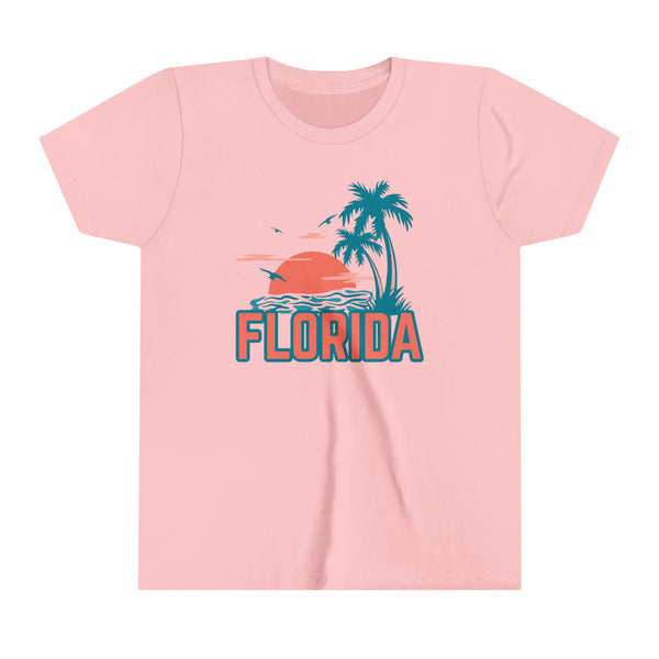 Florida Youth Shirt - Retro Palm Tree Florida Kid's T-Shirt