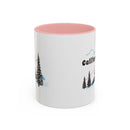 California Retro Snow Skiing Mountain 11 oz Mug, Ski Lodge Decor Coffee Cup, Mountain Gondola Lover Gift, Retro Skiing Mug-4