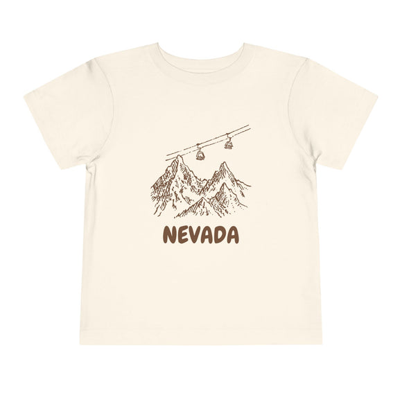 Nevada Toddler T-Shirt — Vintage Gondola Ski Mountain Tee