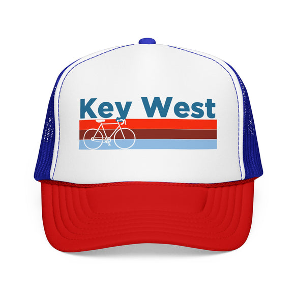 Key West, Florida Trucker Hat - Foam Key West Bike Cap