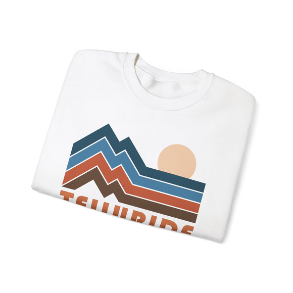 Telluride, Colorado Sweatshirt Retro Mountains, Telluride Unisex Graphic Crewneck