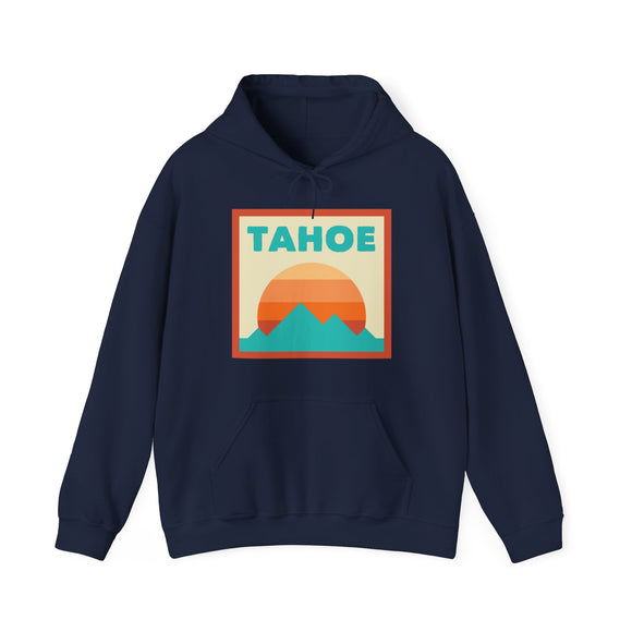 Lake Tahoe, California Mountain Sun Hoodie - Unisex Hooded Sweatshirt, Travel Sweatshirt, Sunset