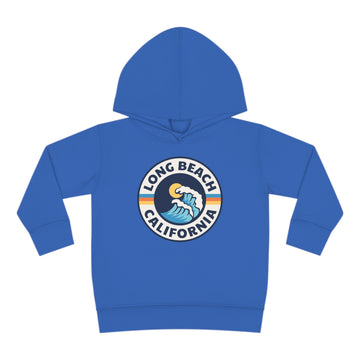 Buy vintage-royal Long Beach, California Toddler Hoodie - Unisex Long Beach Toddler Sweatshirt