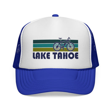 Buy royal Lake Tahoe, California Retro Bike Trucker Hat - Vintage Style Lake Tahoe Cap